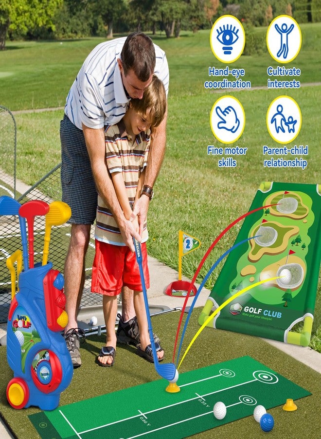 Liberry Toddler Golf Set for 2 3 4 5 Years Old Boys Girls, Upgraded Kids Golf Cart with Golf Cornhole Board & Putting Mat, Indoor and Outdoor Golf Toys Birthday Gifts - Image 4