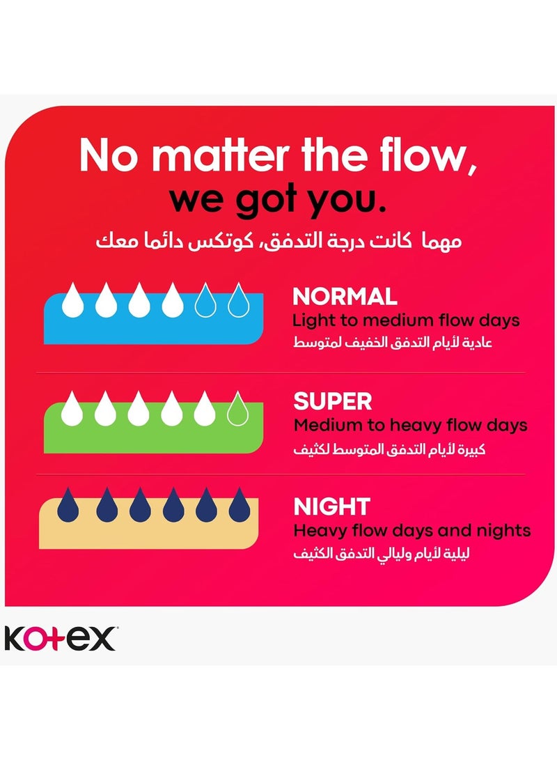 Kotex Kotex Ultra Thin Pads, Super Size Sanitary Pads with Wings - Image 5