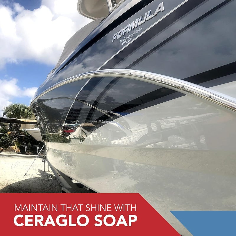Glidecoat Ceraglo Polymer-Infused Aftercare Soap (16oz) - A Ceramic Foaming Car Wash Soap and Boat Cleaner with Neutral PH for Longevity of Coating and additional Anti-Scratch Protection Layer - Image 3