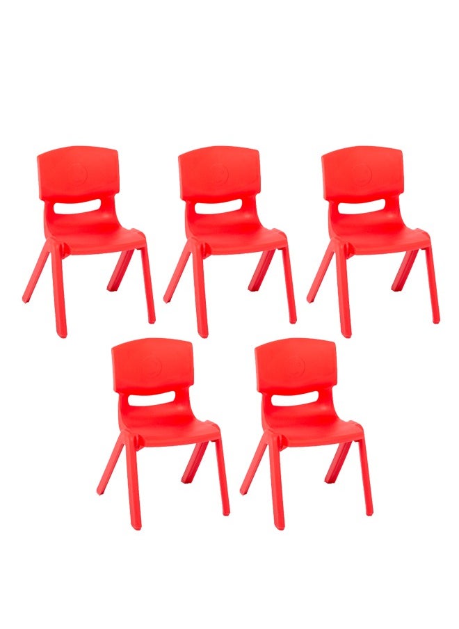XIANGYU 5-Piece Durable And Wonderful Plastic Stacking Chair For Kids Red Color  - Image 1