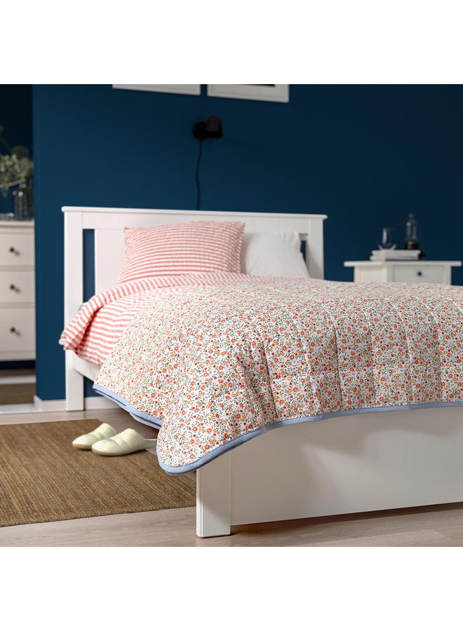 erorex Bedspread, white/floral pattern, 260x250 cm  - Image 3