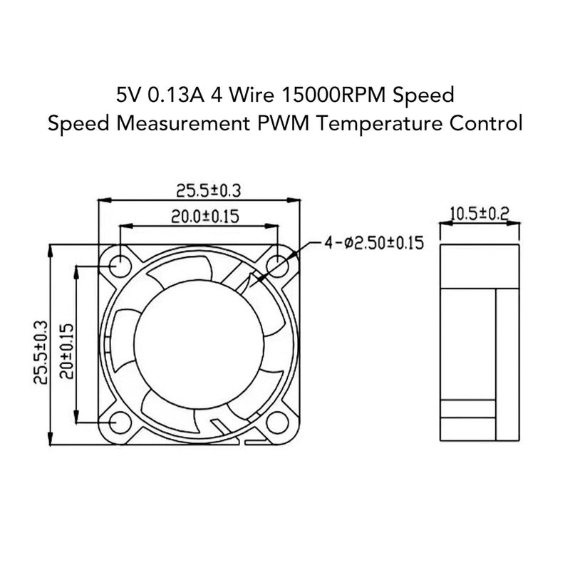 مروحة تبريد مزدوجة المحمل بسرعة 17000 دورة في الدقيقة منخفضة الضوضاء 5 فولت لطابعة ثلاثية الأبعاد نهاية ساخنة لبثق الطابعة - Image 5