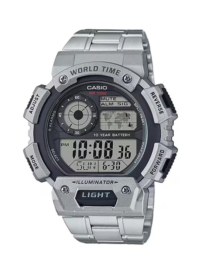 Men's Stainless Steel Digital Watch AE-1400WHD-1AVDF - 51.3 mm