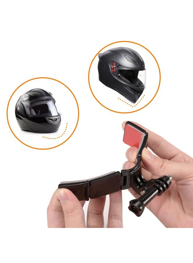 Lupholue Motorcycle Helmet Chin Mount Kits with Adhesive Curved Pads Compatible with GoPro Hero 13, 12, 11, 10, 9, 8, 7, (2018), 6 5, Hero Black, Session, Xiaomi Yi, SJCAM, Campark (Version A) - Image 3