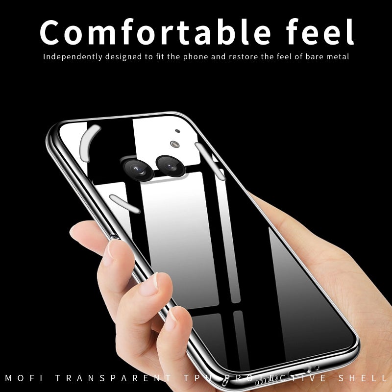 HuHa Protective Cover For Nothing Phone 2a MOFI Ming Series Ultra-thin TPU Phone Case(Transparent) - Image 5