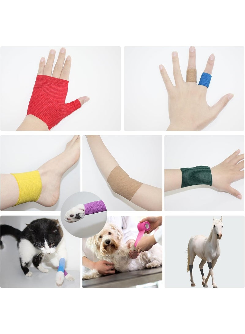 Self Adhesive Bandage Tape-Self Adherent Stretch Medical Bandage Wrap,Athletic Tape/Vet Tape,1Inch ，4.5m - Image 4