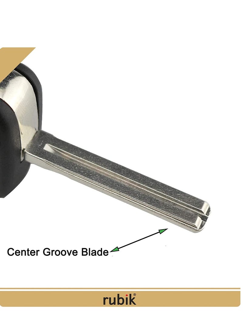 Rubik غلاف مفتاح سيارة عن بُعد بدون قطع مع 3 أزرار بديل لهيونداي I20 I30 IX35 I35 توكسون أفانتي إيلانtra HB20 سانتا في فيرنا سولاريس (شفرة أخدود مركزي) - Image 2