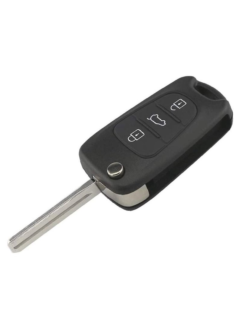 Rubik غلاف مفتاح سيارة عن بُعد بدون قطع مع 3 أزرار بديل لهيونداي I20 I30 IX35 I35 توكسون أفانتي إيلانtra HB20 سانتا في فيرنا سولاريس (شفرة أخدود مركزي) - Image 1