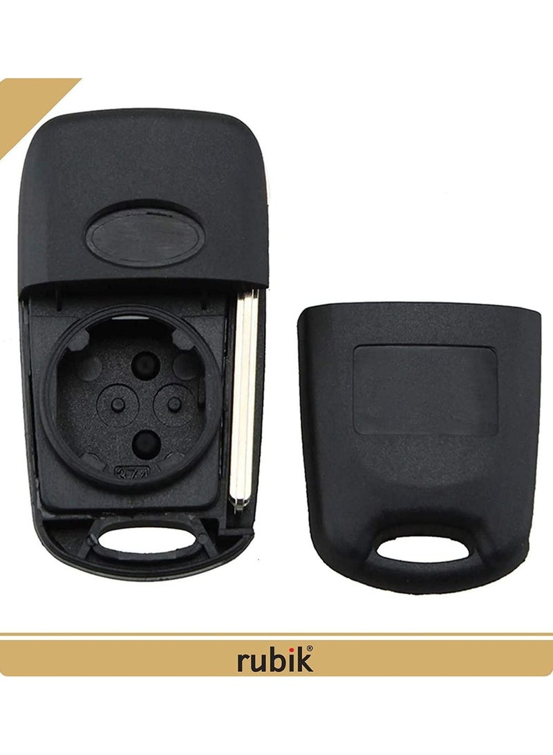 Rubik غلاف مفتاح سيارة عن بُعد بدون قطع مع 3 أزرار بديل لهيونداي I20 I30 IX35 I35 توكسون أفانتي إيلانtra HB20 سانتا في فيرنا سولاريس (شفرة أخدود مركزي) - Image 4