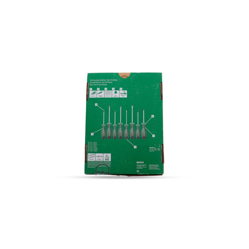 بوش طقم 8 مفك 4 صليبة و 2 عادة و 2نجمة P1600.A02.BXB بوش - Image 1