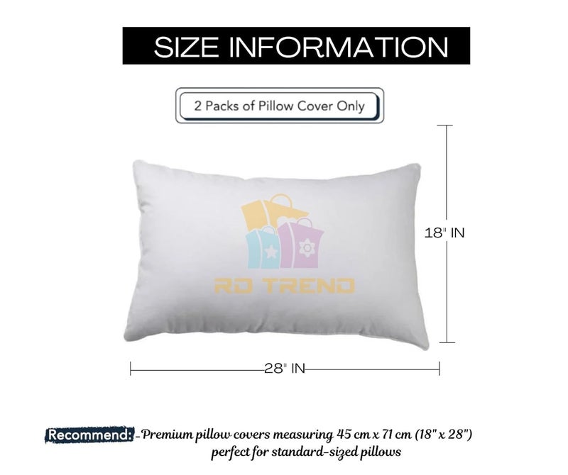 RD TREND® Presents Velvet 250 GSM Self Stripe Pillow Cover Set of 2 with Zipper, Size -18" x 28" Inches (45x71 Cm) (New Mustard) - Image 2