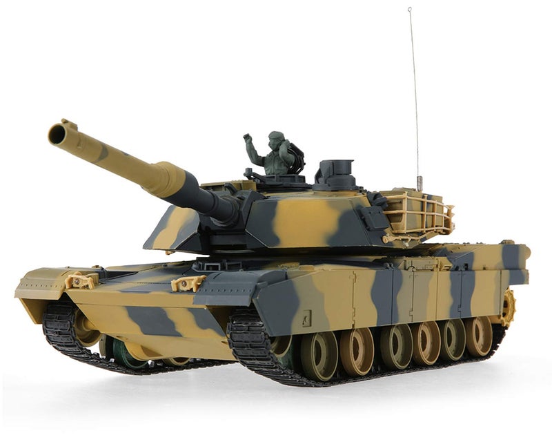 POCO DIVO Abrams M1A2 US Battle Tank RC Airsoft Panzer 1/24 Scale Model 2.4Ghz Remote Control Military Vehicle Combat Fight Infrared BB - Image 1