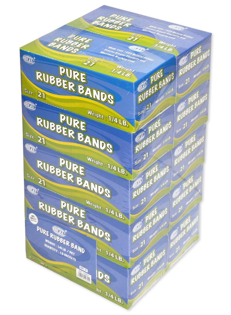 FIS 10 Boxes FIS Pure Rubber Bands Yellow - FSRB21 - Image 1