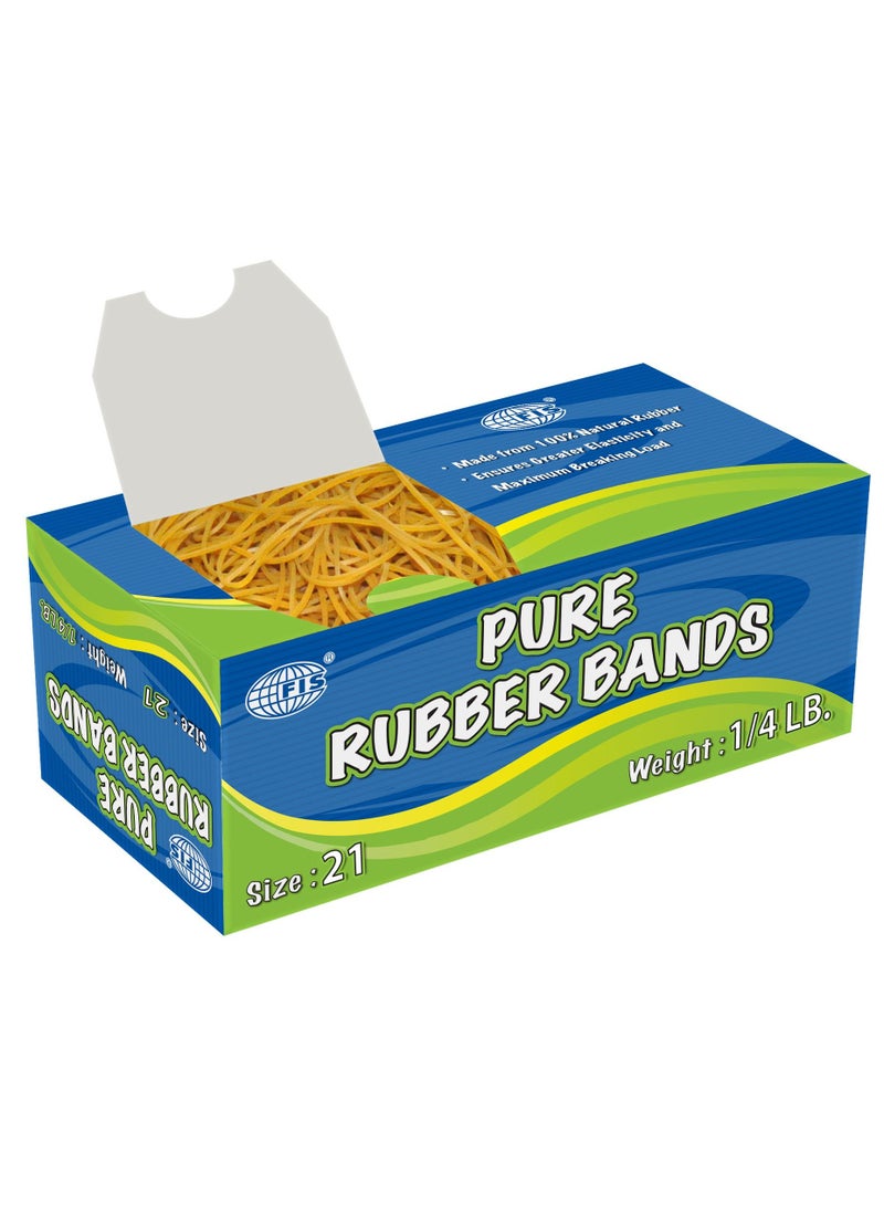 FIS 10 Boxes FIS Pure Rubber Bands Yellow - FSRB21 - Image 2