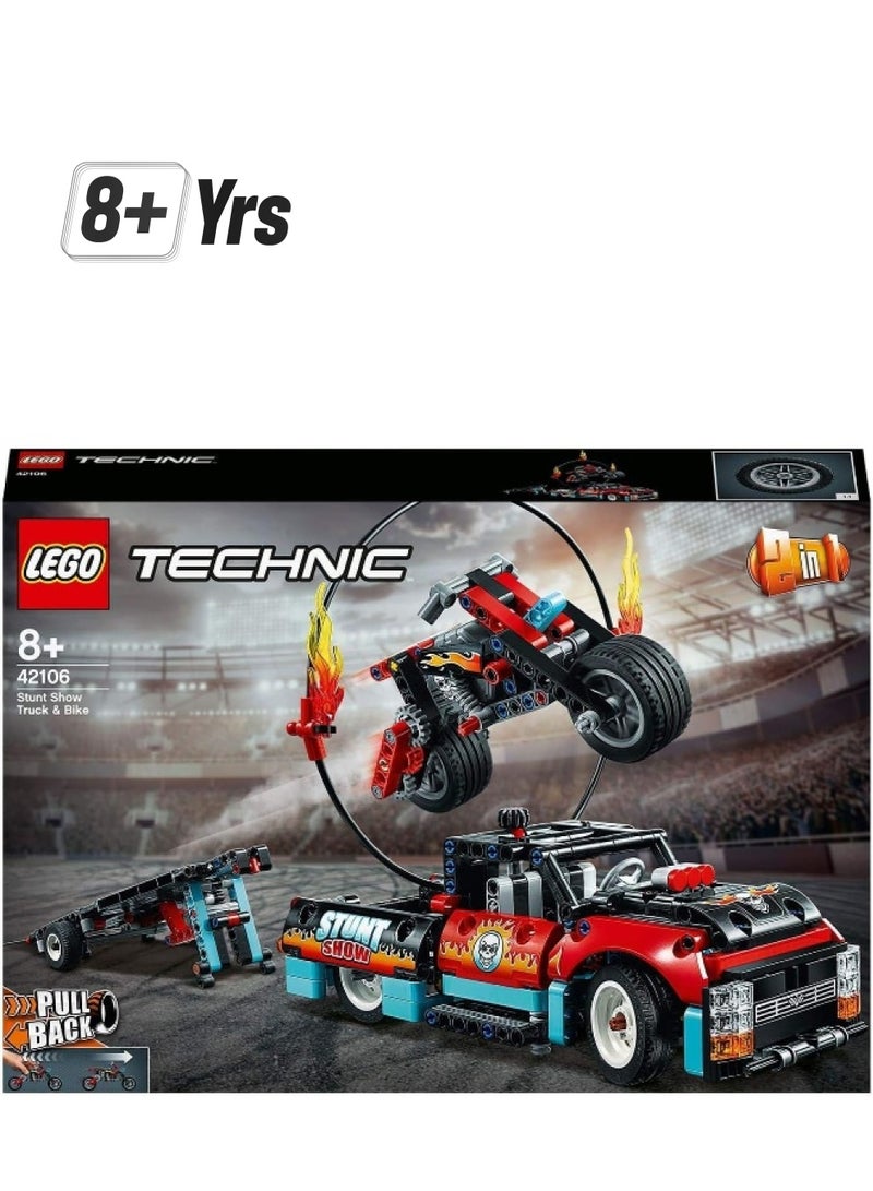 LEGO شاحنة ودراجة LEGO Technic Stunt Show (42106) - Image 1