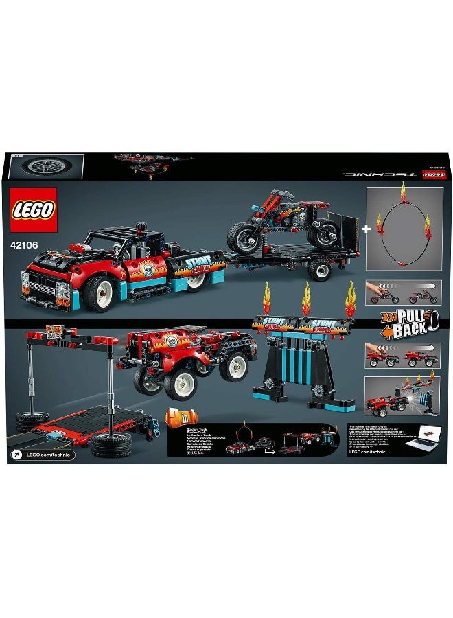 LEGO شاحنة ودراجة LEGO Technic Stunt Show (42106) - Image 2