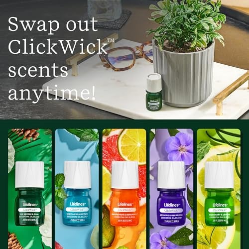 LifeLines ClickWick Essential Oil Blends for Lifelines Diffusers, 4-Pack Discovery Set - Essential Oil Blend Refill for Candle, Plant & Shower Aromatherapy Diffuser - Fragrance for Diffusers - Image 4