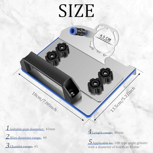 HiFam 45 Degree Angle Cutting Frame, Tile Chamfering Tool Cutting Ceramic Stone, Marble, Granite, Tiles and Wood Cutter, Angle Grinder Stand for Tile 45° Chamfer Cutting, Chamfer Tile Cutter - Image 3