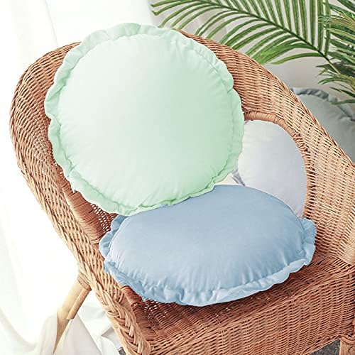 Peach Cuddle Microfiber Fill Round Couch Throw Cushion Pillow For Living Room Décor (Pack Of 1, 43X43 Cm, Cream) Couch Cushions, Bedroom Décor, Kidsroom Décor, Patio Cushion, Floor Cushion - Image 5