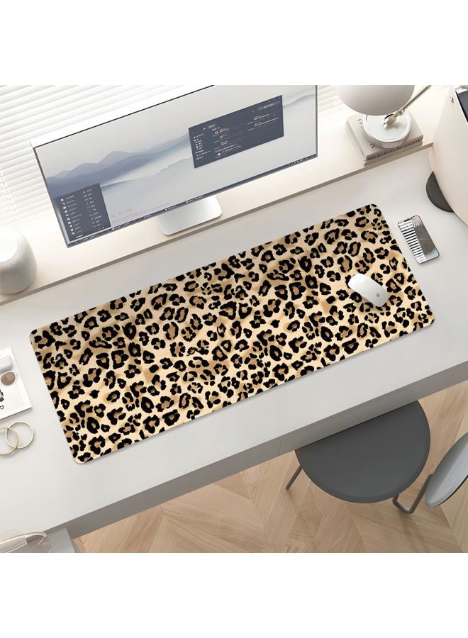Stanoha Mousepad Desk Mat Gaming Large Keyboard Cute Office Desktop Computer Laptop XXL Long Big Kawaii Aesthetic Girly Pretty Design Women Girl Gamer Oversized Wide 30x12'' Mousepad, Leopard - Image 5
