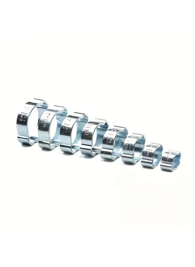 10Pcs 15mm 18mm Double Ear Clamps Metal Hose Pipe Air Line Securement Automotive - Image 2