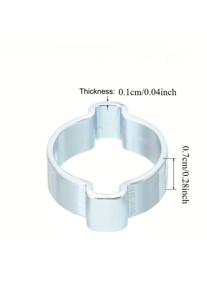 10Pcs 15mm 18mm Double Ear Clamps Metal Hose Pipe Air Line Securement Automotive - Image 4