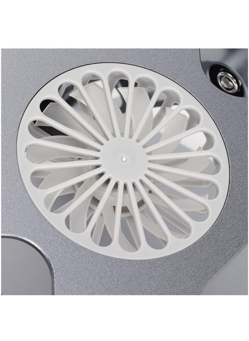 Aluminum Alloy Laptop Stand with Cooling Fan for Computer Tablet Foldable USB Charging Adjustable Height Up to 16 Inch Sturdy Suitable for Office WFH Business Trip