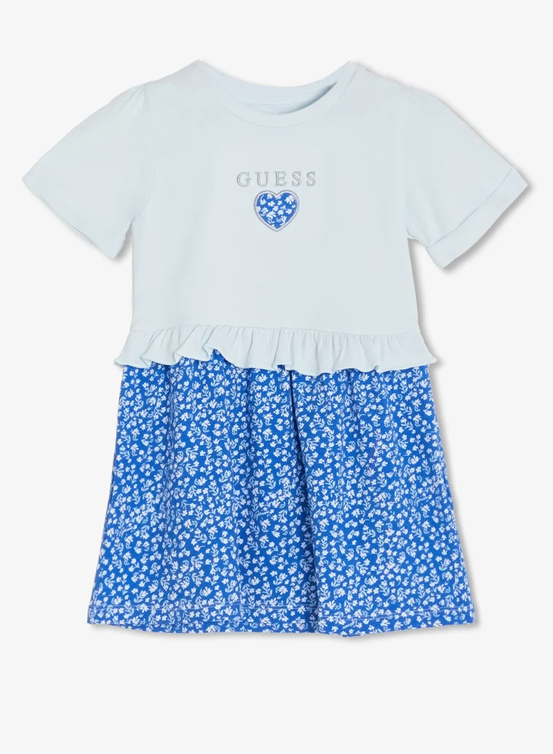 GUESS Kids Printed Short Sleeve Dress