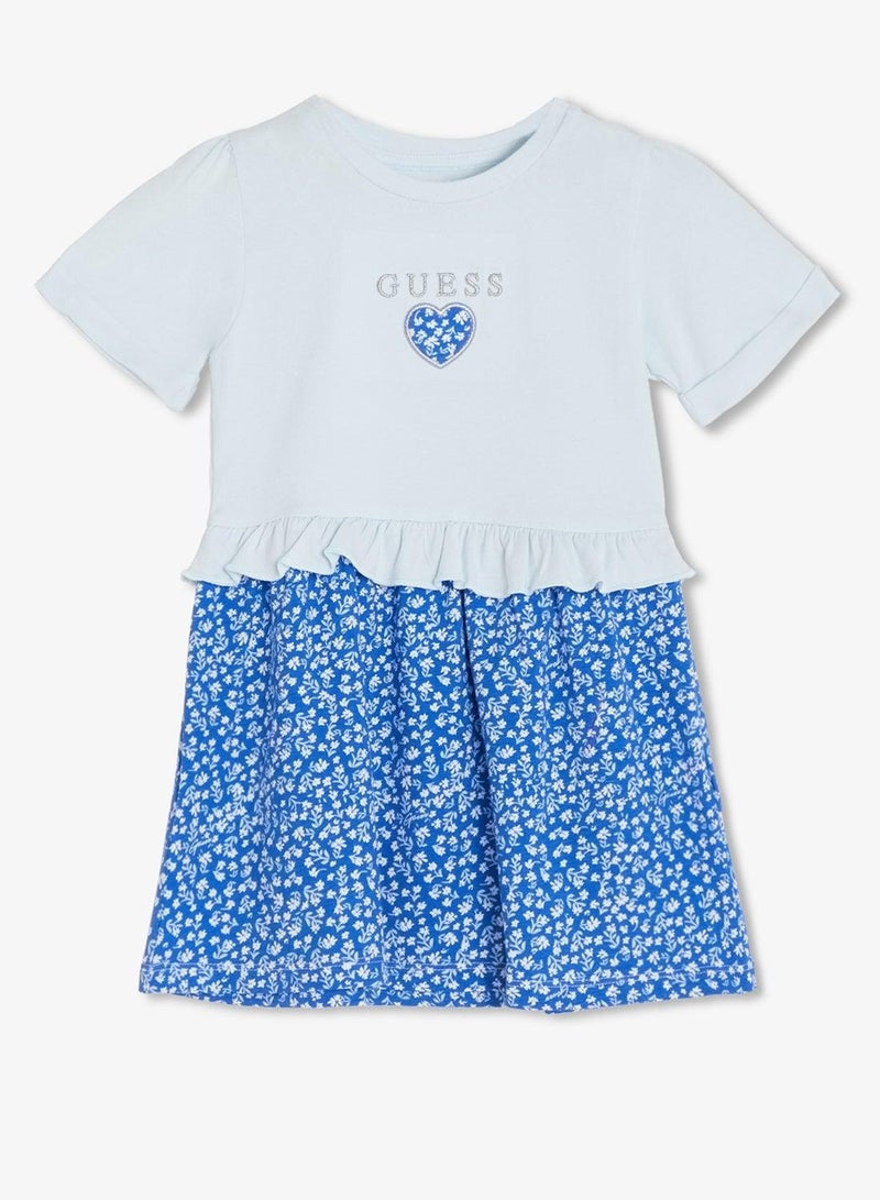 GUESS Kids Printed Short Sleeve Dress - Image 2