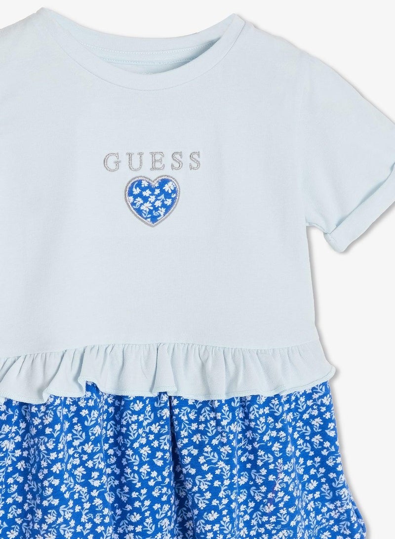 GUESS Kids Printed Short Sleeve Dress - Image 4