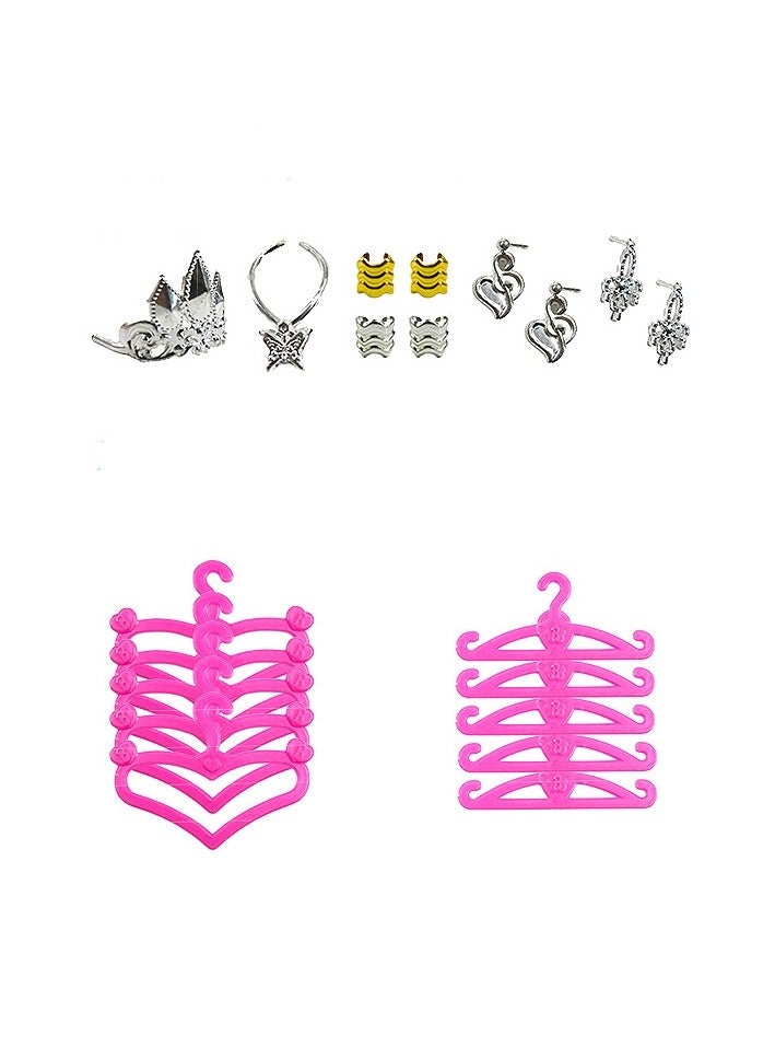 MIXDE 50-Piece Doll Clothes and Accessories for Girl Doll Different Occasions Fashion Doll Dresses and Shoes Doll Accessories - Image 2