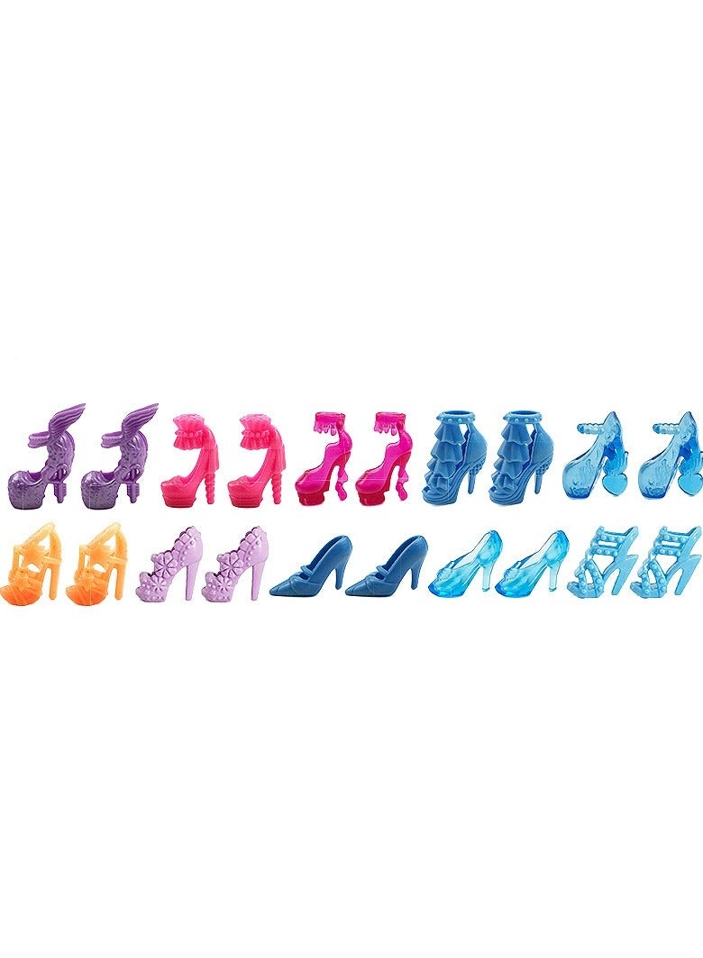 MIXDE 50-Piece Doll Clothes and Accessories for Girl Doll Different Occasions Fashion Doll Dresses and Shoes Doll Accessories - Image 3