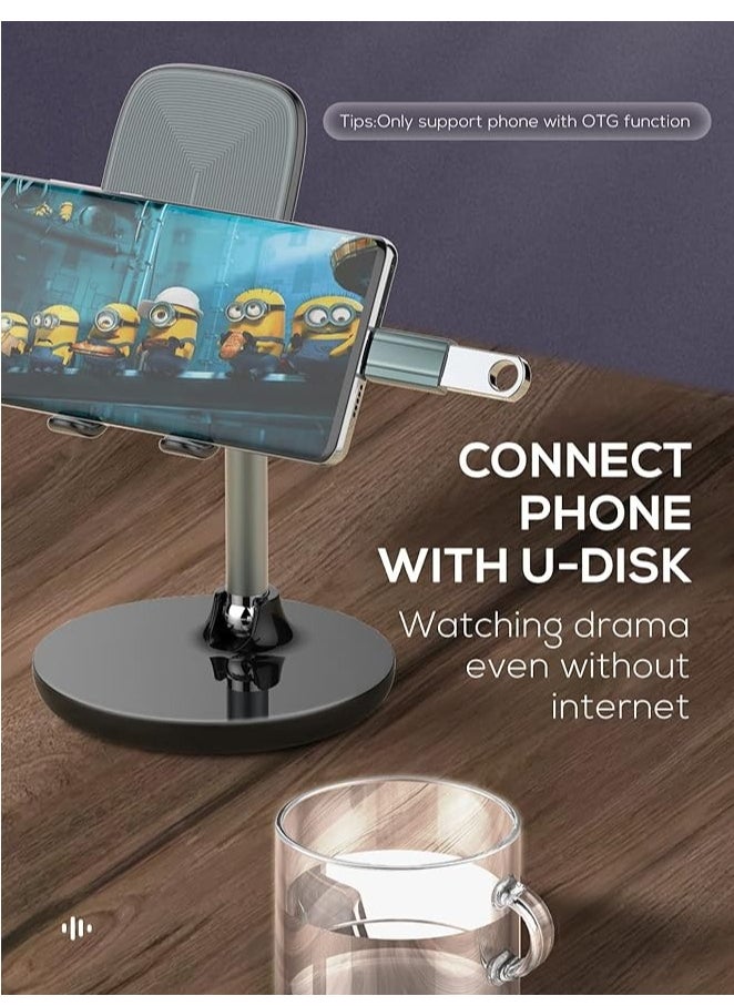 LDNIO LC140 USB-A To Type-C Adapter , Fast transmission , Universal device , Insert to use , Aluminum Material - Grey
