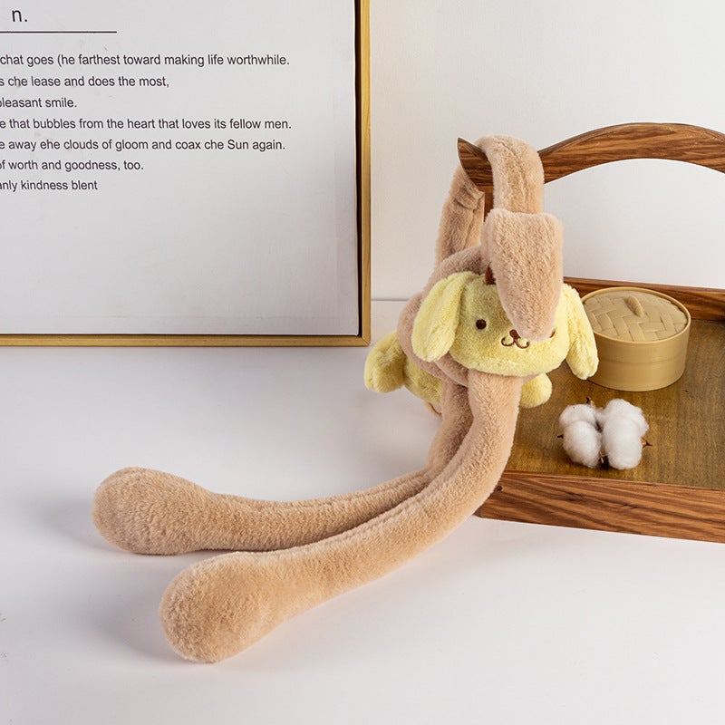 Parent-child childrens moving earmuffs new winter warm antifreeze earmuffs cute air bag earmuffs student earmuffs ear warm Camel [Sanrio airbag style] 