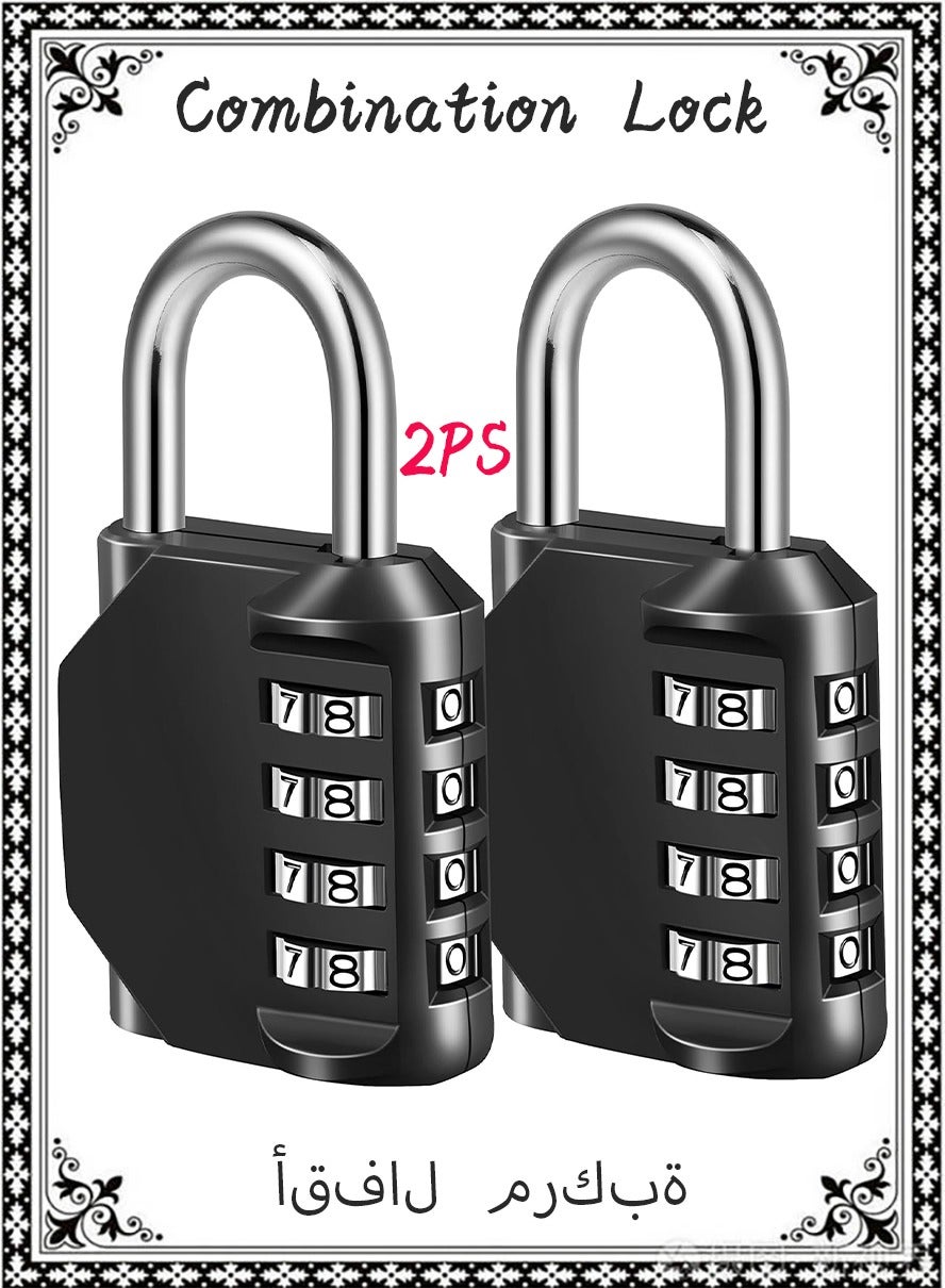 Generic 2-Piece Password Padlock,Combination Locks,Luggage Lock,4 Digit ...