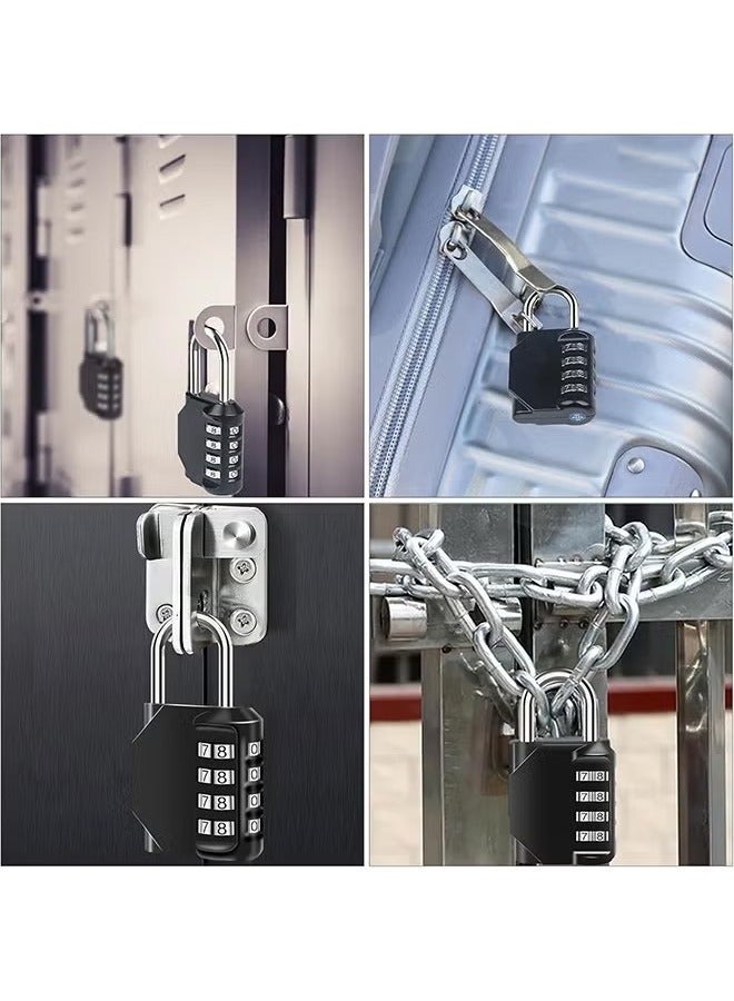 2-Piece Password Padlock,Combination Locks,Luggage Lock,4 Digit Outdoor Waterproof Padlock - Image 4
