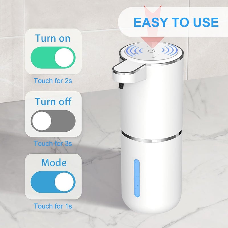 Sylfu Automatic Liquid Soap Dispenser Bathroom Kitchen Dish Liquid Body Shampoo Shower Gel Hand Free Liquid Wall Mount Touchless Soap Dispenser 400ml Auto Liquid Soap Dispenser Sylfu - Image 2