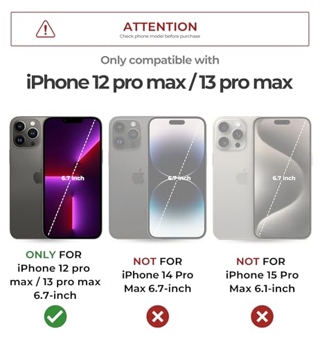 Dexnor for iPhone 13 Pro Max12 Pro Max Case with Slide Camera Cover Adjustable Kickstand Builtin Screen Protector Magsafe Rugged Bumper Cases HeavyDuty Magnetic Protective CoverBlack - Image 3