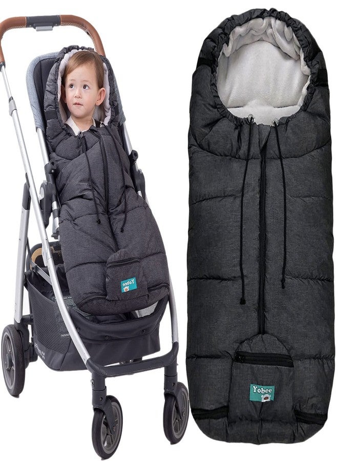 Yobee Winter Waterproof Warm Stroller Bunting Bag, Center and Botton Open for Easy in and Temperature Control, Multi Use, Toldder Size, Grey - Image 1