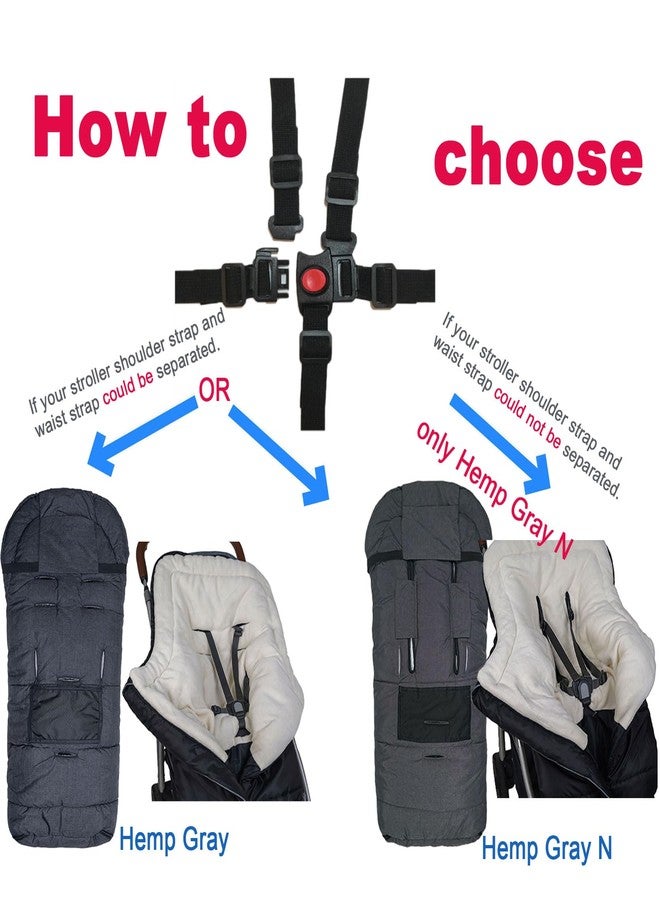 Yobee Winter Waterproof Warm Stroller Bunting Bag, Center and Botton Open for Easy in and Temperature Control, Multi Use, Toldder Size, Grey - Image 2