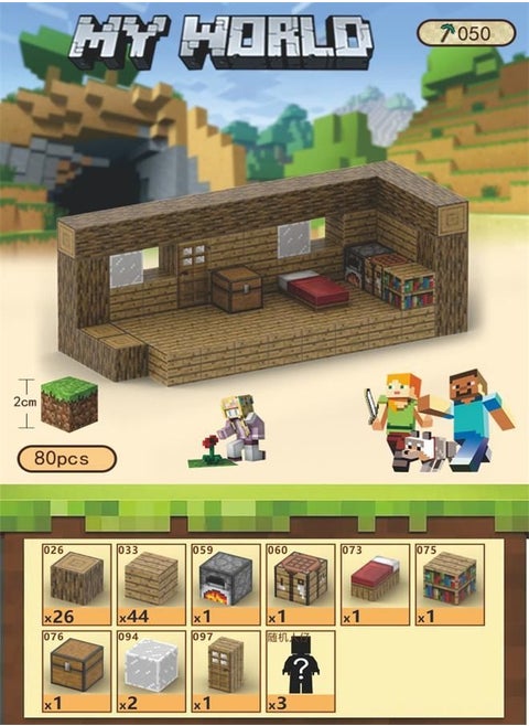 Minecraft Game Magnetic Building Blocks - Children's Puzzle Game Accessories, Miniature World Building Toy