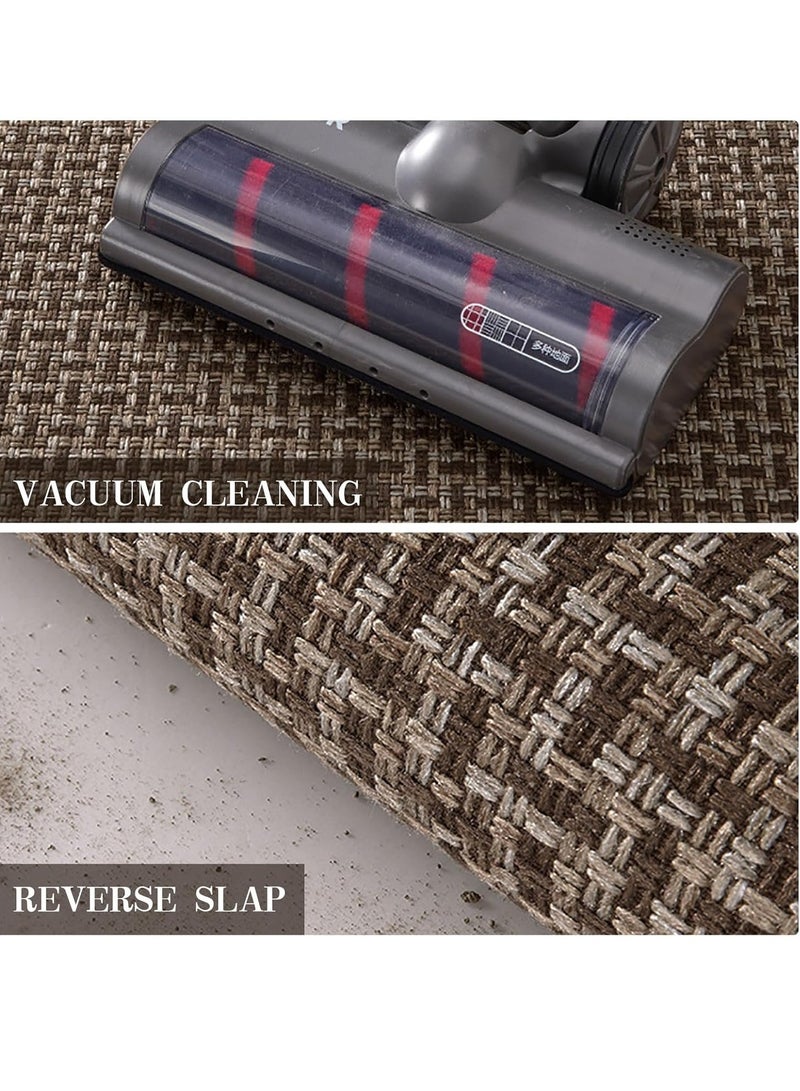 Sharpdo 2-Piece Kitchen Floor Mats Non-Slip, Woven Kitchen Floor Mats Absorb Water in Front of Sink, 45*120cm+45*70cm Durable Waterproof Washable Kitchen Floor Mats - Image 4