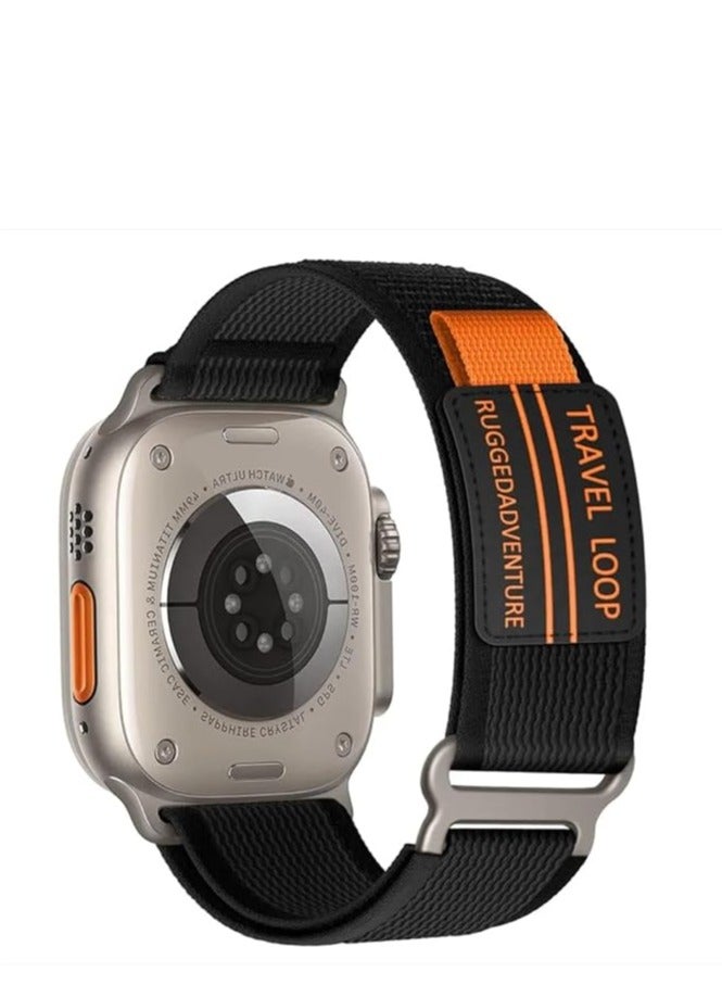 MIGOFAST Modified Nylon Strap Compatible with Apple watch Series Ultra 2 | 9 | 8 Ultra | 8 | 7 | 6, 49/45/44/42 mm, Breathable Nylon Strap with Buckle adhesive closing  - Image 5