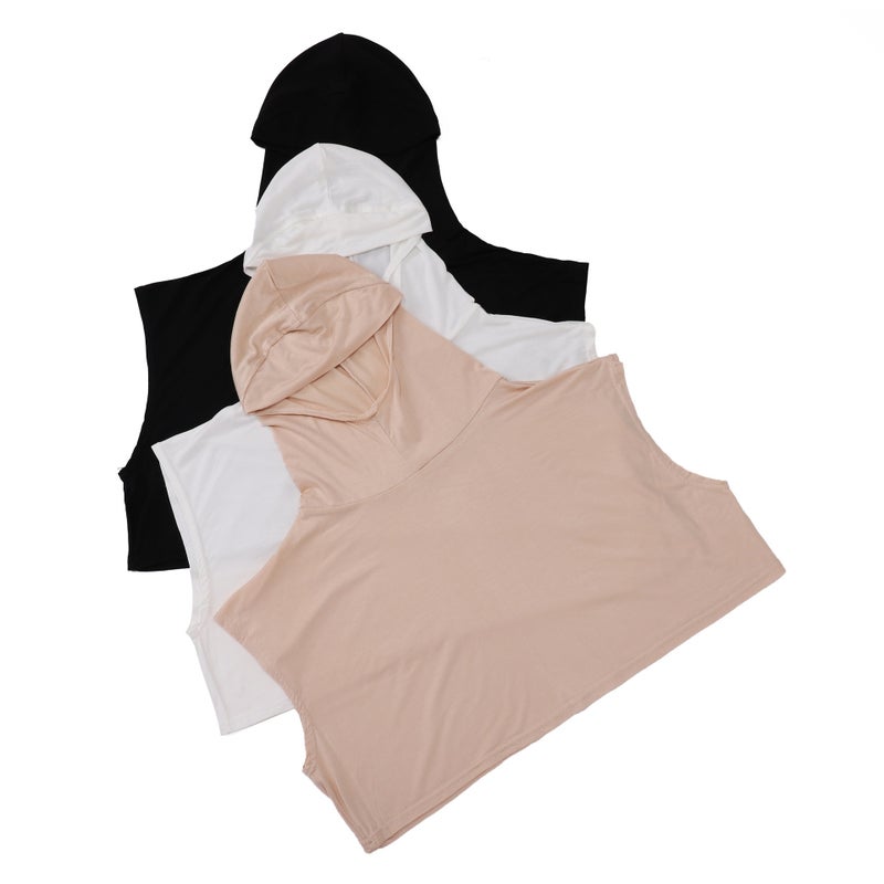 Sleeveless Hoodie Modal Cotton Fake Collar Solid Color Simple One-Piece Hood Base Anti-Exposure Women'S Accessory Neck Warmer - Image 4