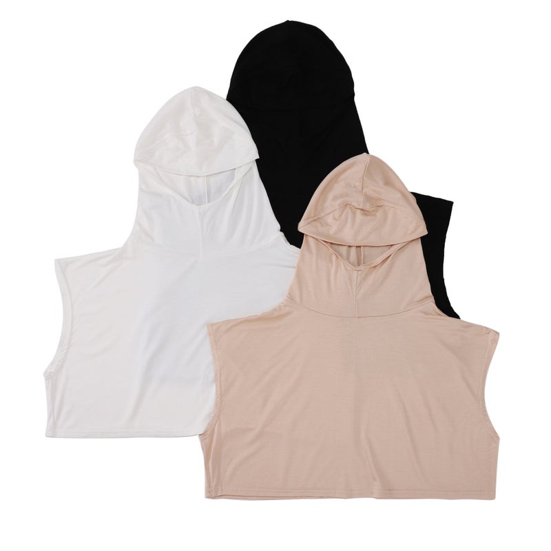 Sleeveless Hoodie Modal Cotton Fake Collar Solid Color Simple One-Piece Hood Base Anti-Exposure Women'S Accessory Neck Warmer - Image 5