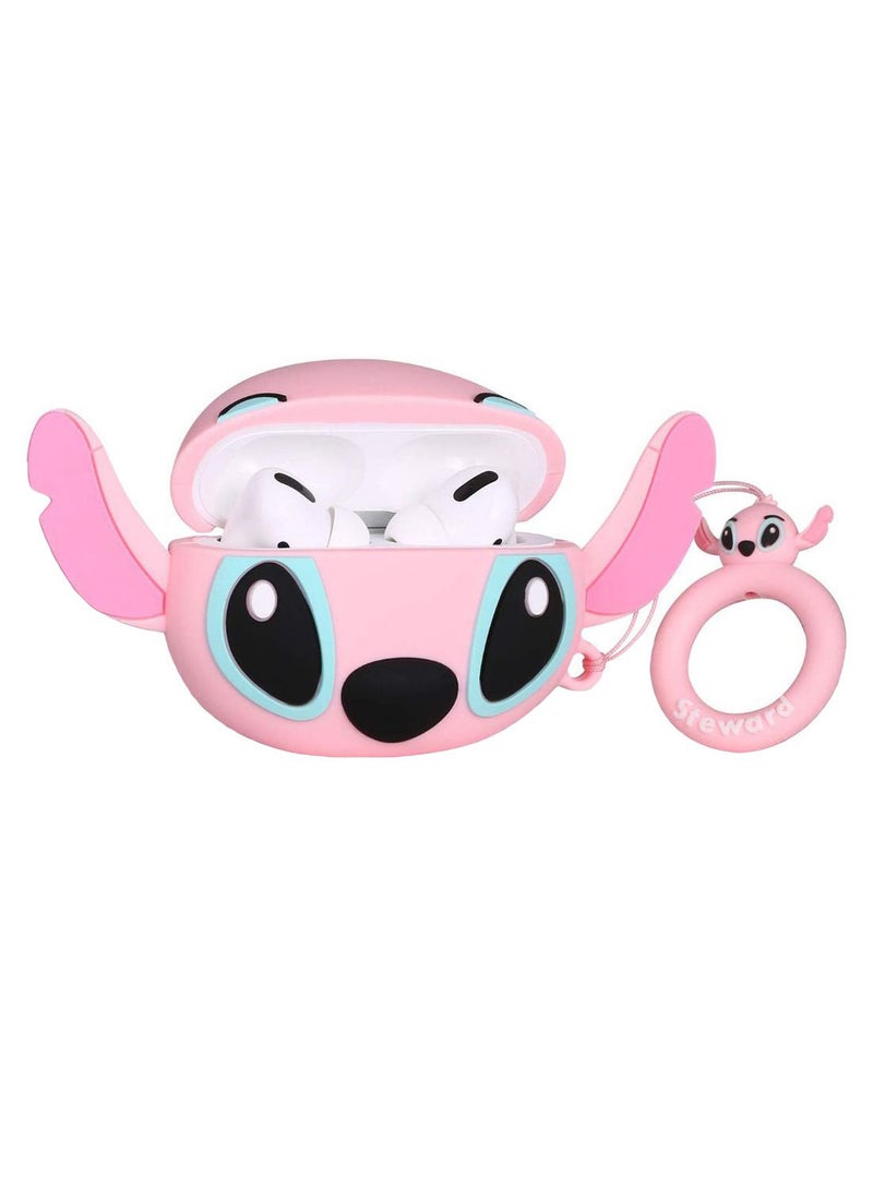 Jusinhel Ear Stitch Case For AirPods 3/Pro Pink/Black/Blue - Image 2