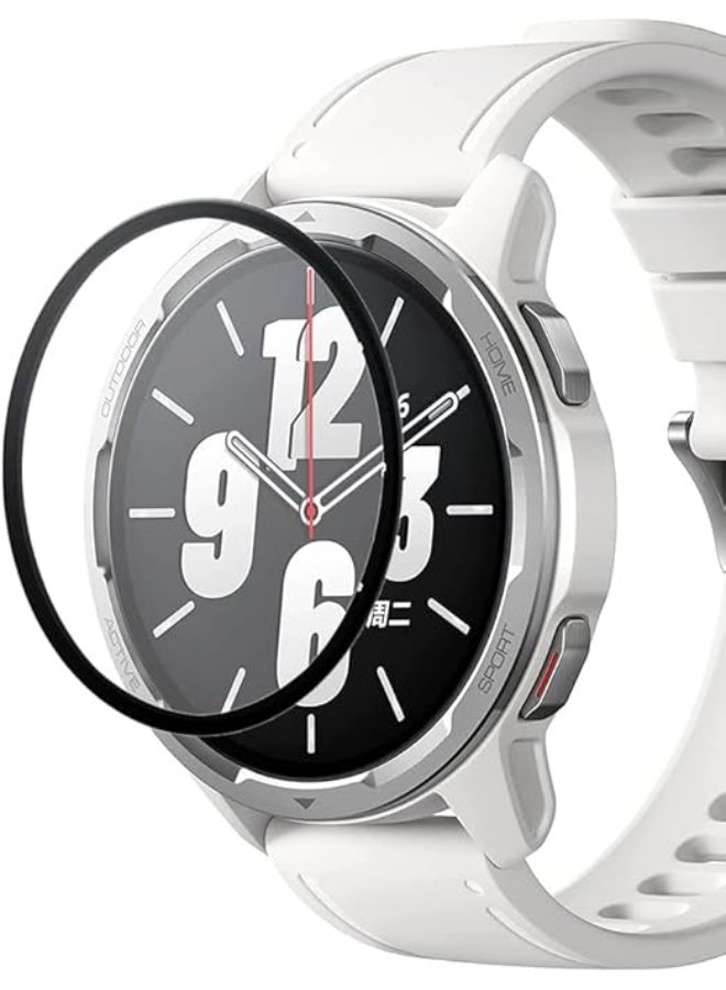 Screen Protector for Xiaomi Watch S1 Active, 3D Curved Soft Edge Protective Film (Not Glass), Anti-Scratch, Bubble-Free, Ultra Shatterproof, High Sensitivity Smartwatch Protection - Image 1