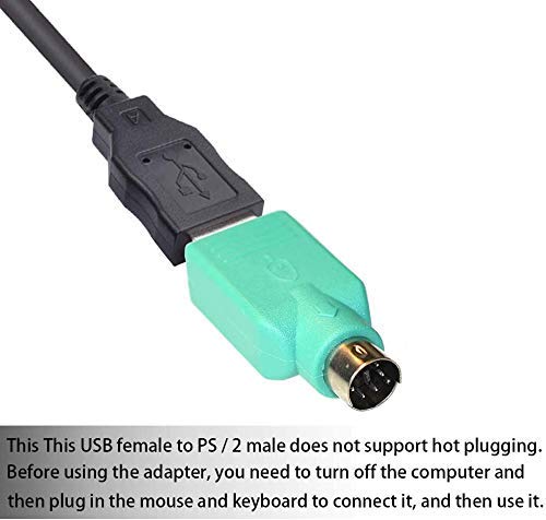 CARE CASE® PS2 to USB Converter Adapter PS2 Male to USB Female 6 pin din Plug Converter for Mouse PC Laptop Computer, USB Cable, PS/2 Devices. - Image 4