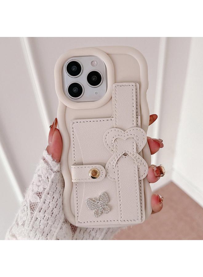 زبون جراب لهاتف iPhone 11 Pro Max مع سوار معصم من الجلد وحامل للبطاقات وحافظة هاتف - Image 1