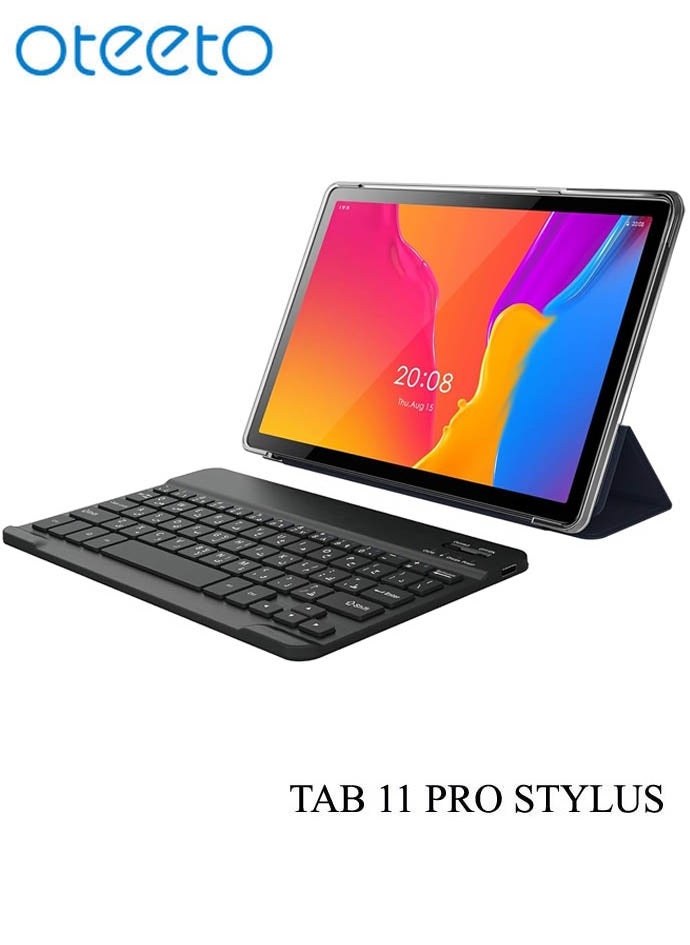 Oteeto TAB 11 Pro Stylus 8 GB RAM 512 GB ROM 10.1 Inch Display 5G Android Tablet PC With Wireless Keyboard Stylus Pen and 6000 mAh Battery Grey